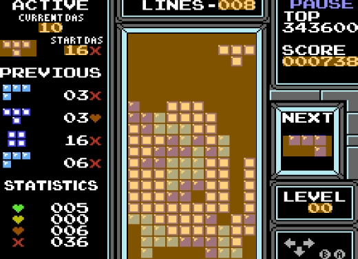 Capture for Das Trainer Tetris ROM